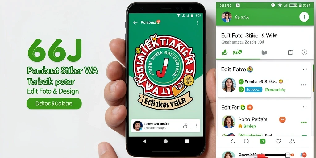 Antarmuka aplikasi 666J untuk Pembuat Stiker WA yang menarik dan intuitif.
