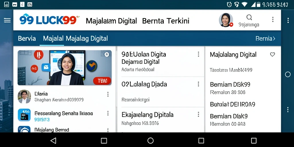 Tampilan antarmuka 99LUCK99 yang modern dan ramah pengguna.