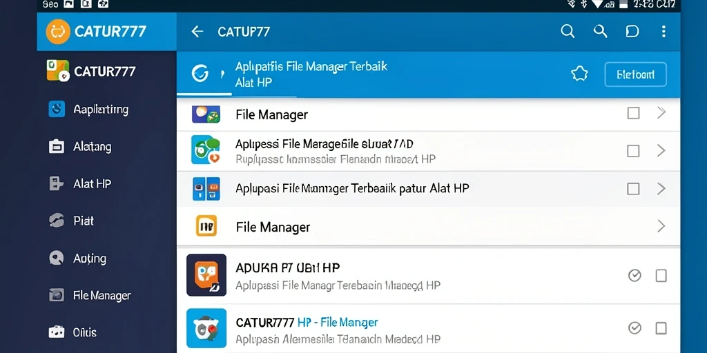 Tampilan antarmuka <strong>CATUR777</strong> yang memudahkan pengguna dalam mengelola file.