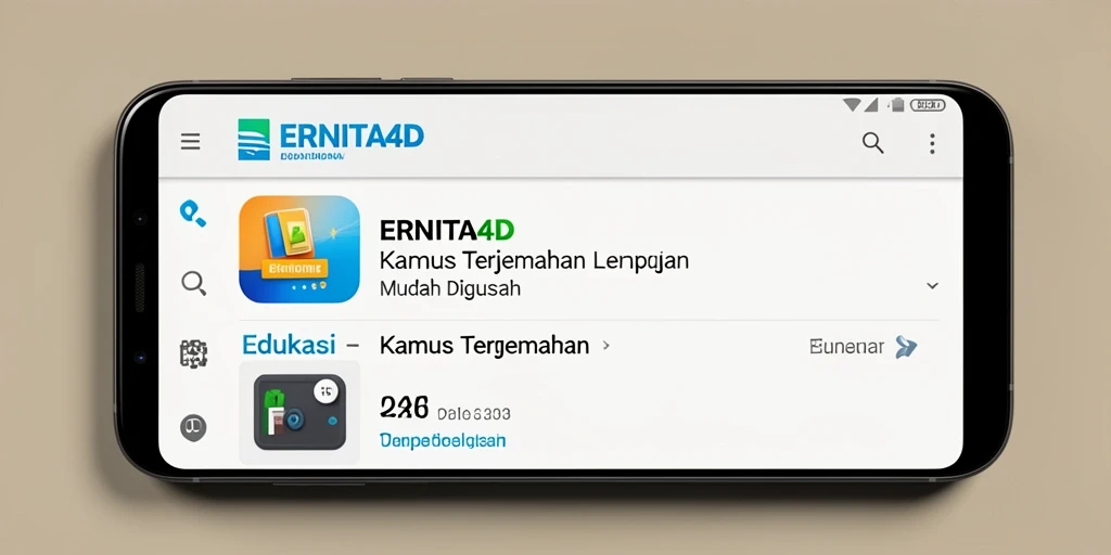 Tampilan antarmuka ERNITA4D dengan fungsi pencarian yang intuitif.