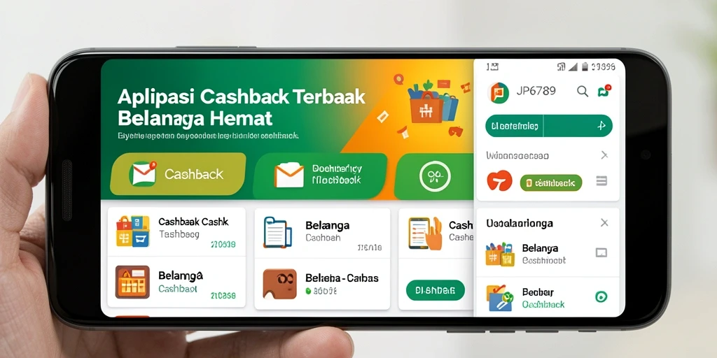 Tampilan antarmuka aplikasi Cashback JP6789 yang menarik dan fungsional.