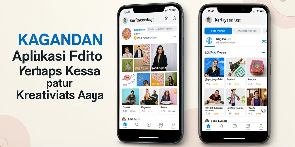 Tampilan utama KAGANDAN dengan fitur Edit Foto Kertas Kaca.