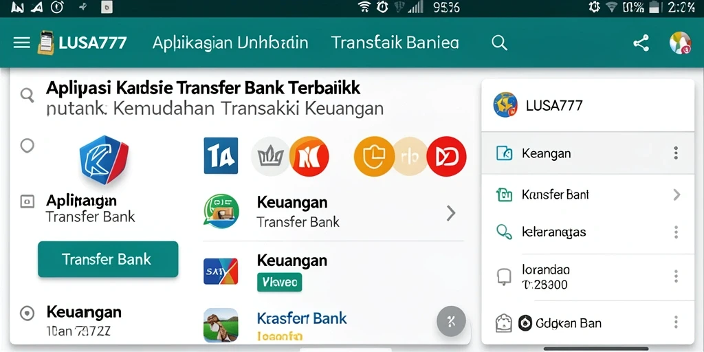 Tampilan antarmuka LUSA777 untuk transaksi Transfer Bank yang mudah.