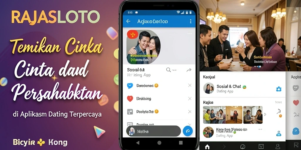 Tangkapan layar utama RAJASLOTO menampilkan fungsi obrolan dan pencocokan pengguna.