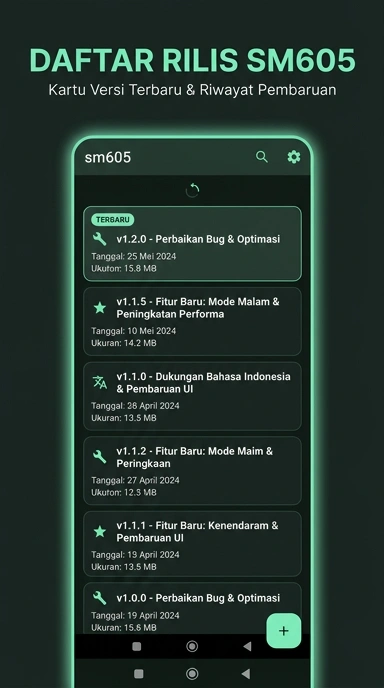 Riwayat Versi sm605 untuk Pengguna Android